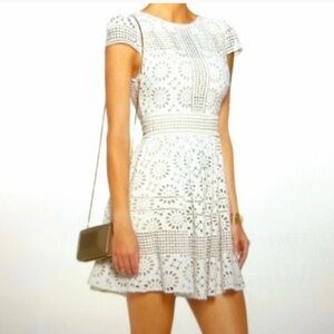 Alice + Olivia Imani Eyelet Lace Dress